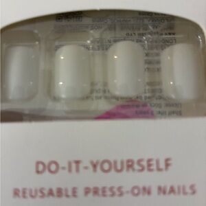 White Reusable Press-On Nails